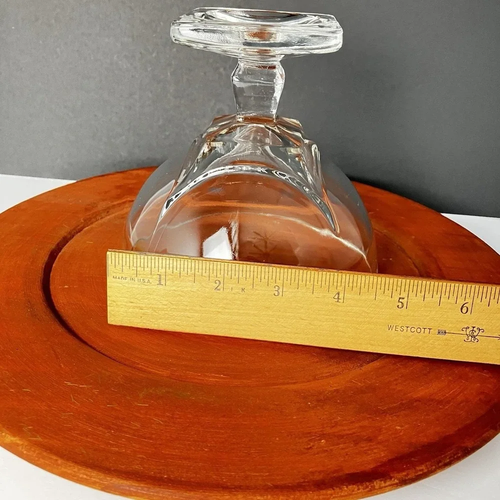 VTG Hazel Atlas Colony Clear Square Footed Glass Candy Dish Preserve Bowl w/ Lid